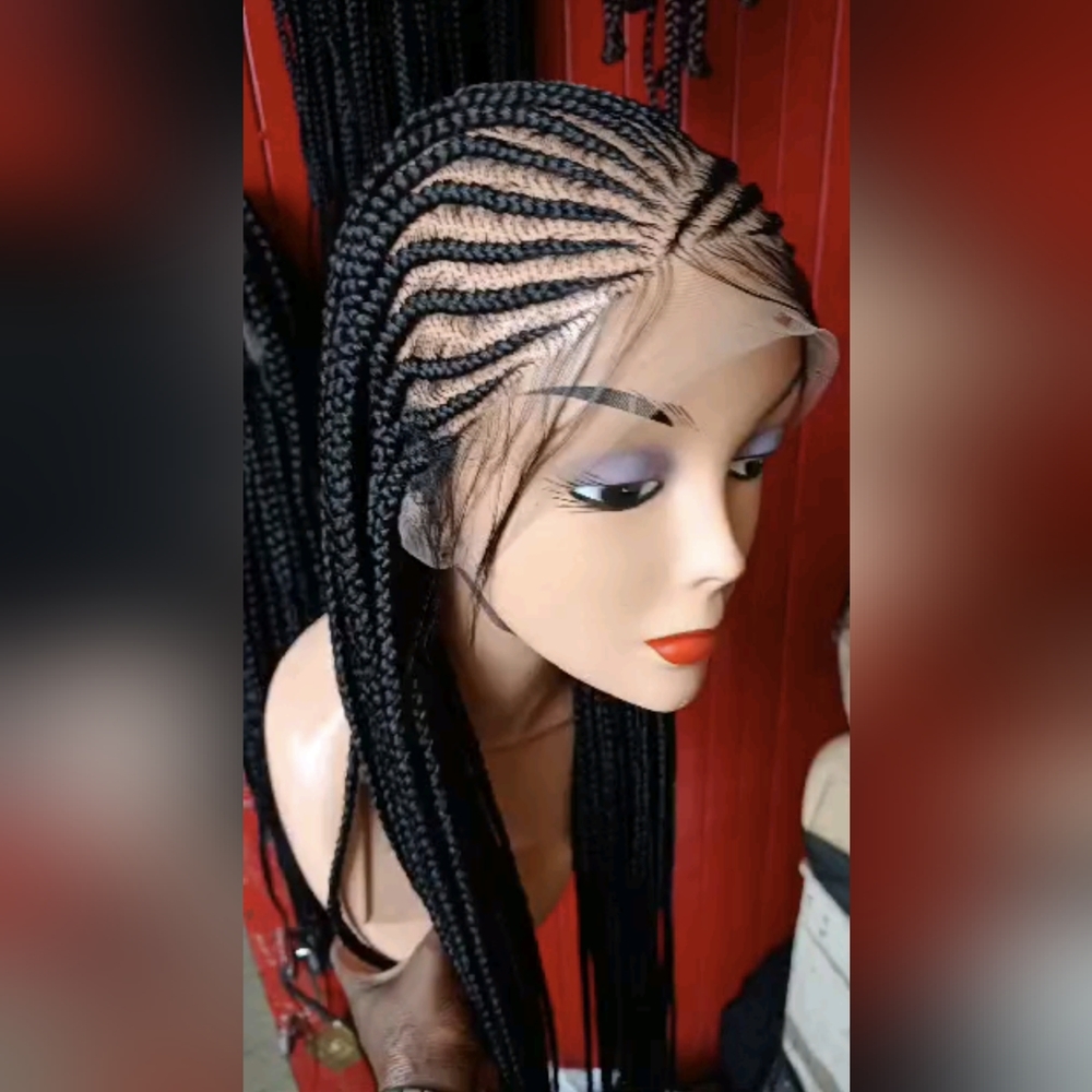Full lace conrow wig